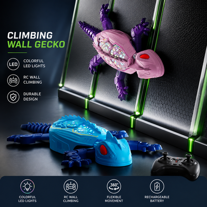 Stillexy Gecko Rush – Remote Control Wall Climbing Lizard Toy for Cats & Dogs