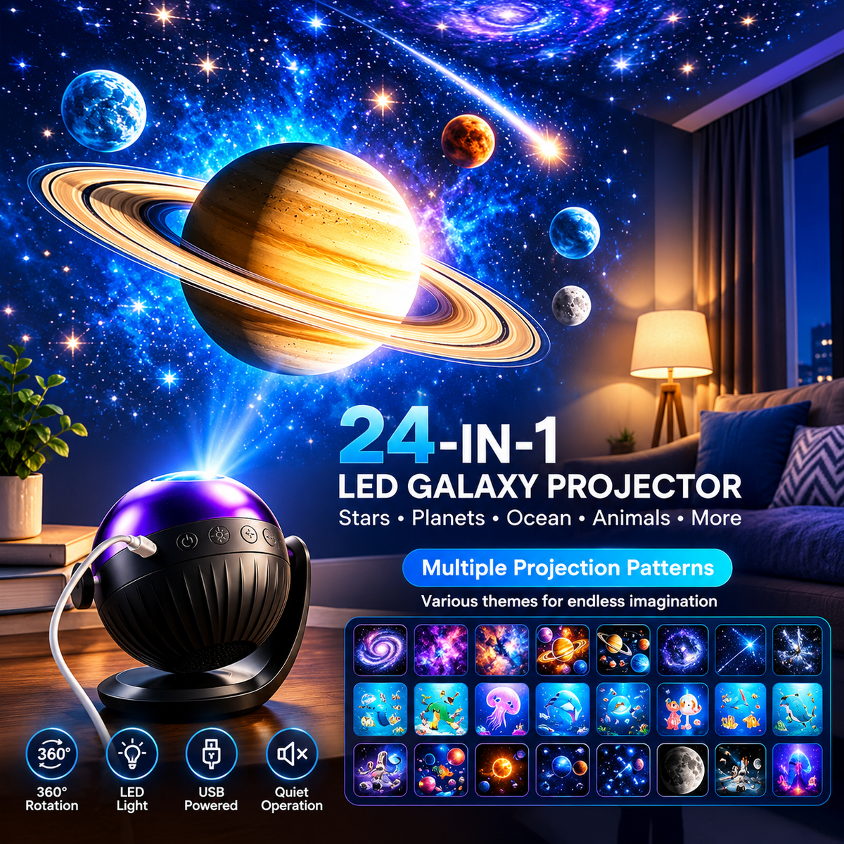 OceanSpace Wonders LED Projector